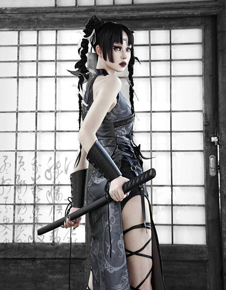 Gothic Samurai Kimono Dress