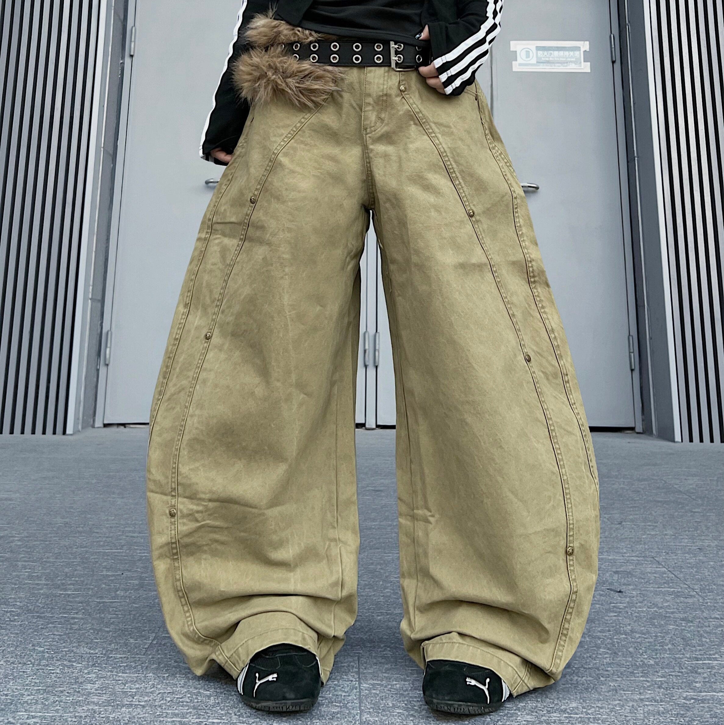 Men's Panel Seam Wide-Leg Pants