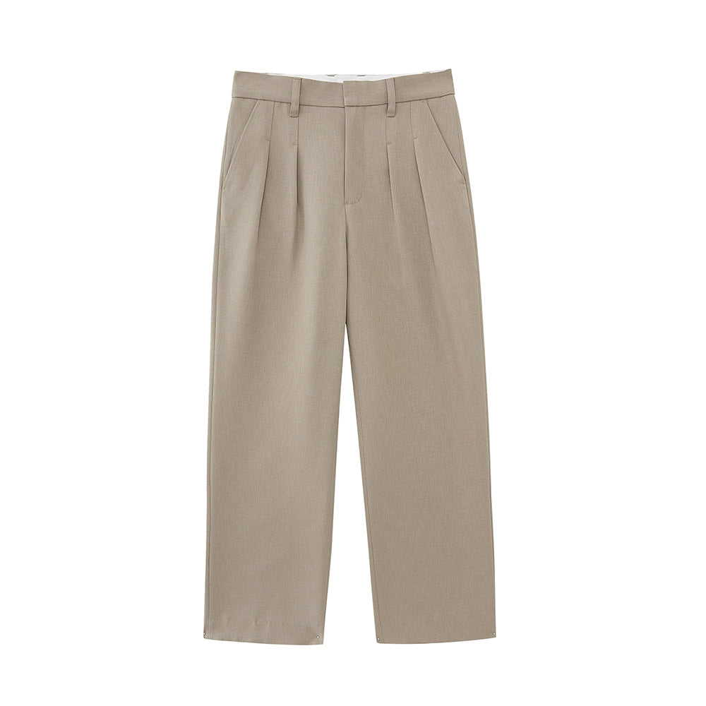 Classic Double-Pleated Dress Pants