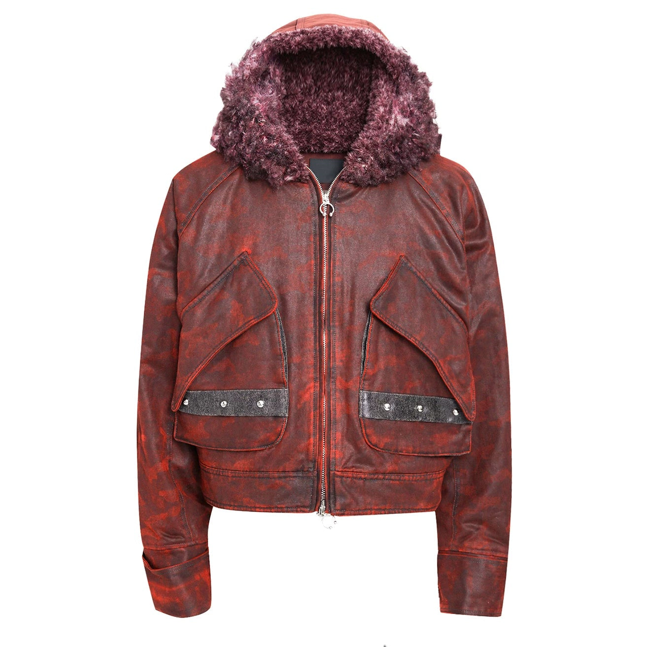 Ember Faux-Shearling Hooded Bomber