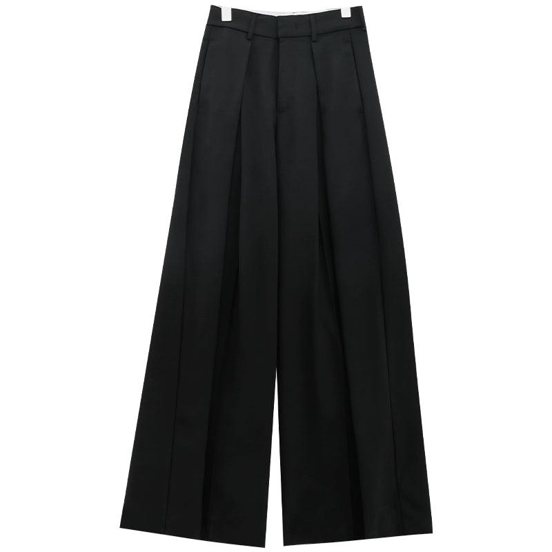 Dramatic Noir Wide-Leg Palazzo Pants