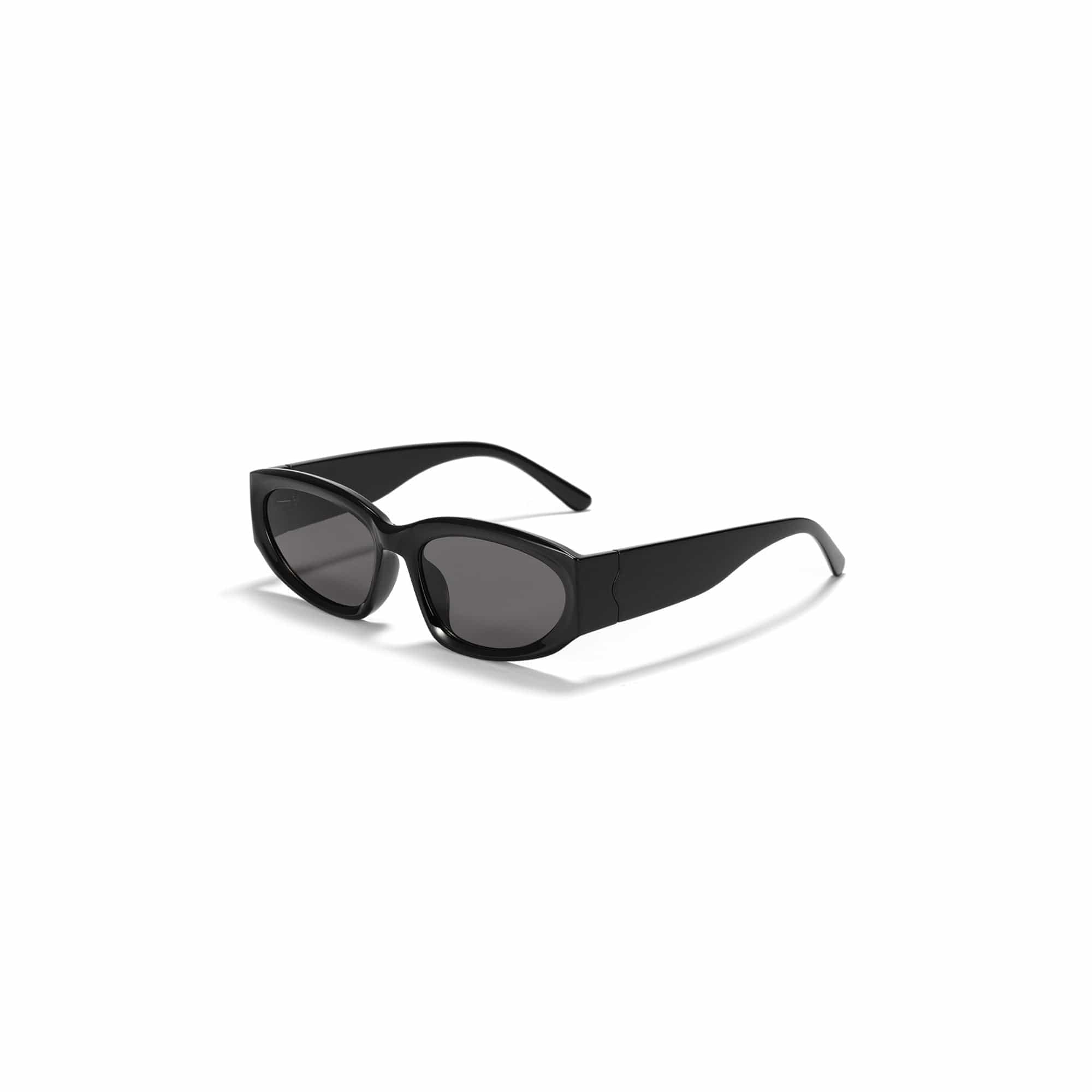 Textured-Temple Narrow Oval Sunglasses - view 2