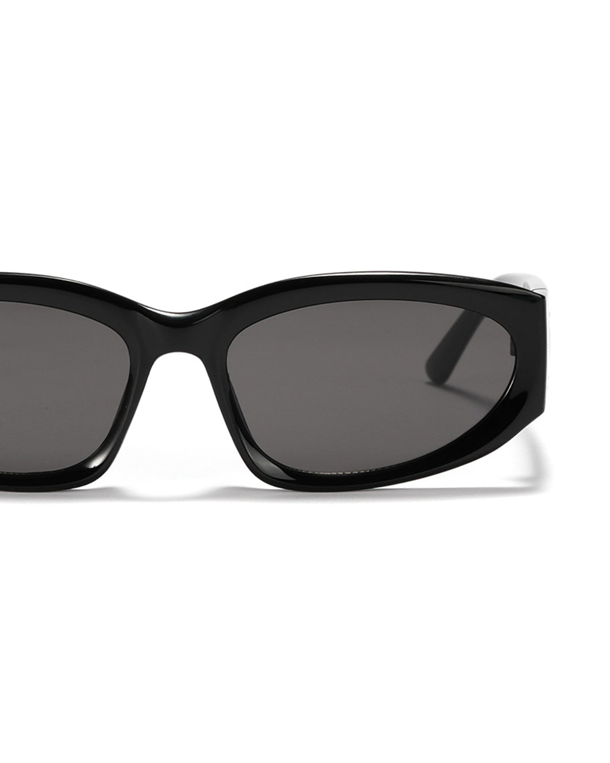 Textured-Temple Narrow Oval Sunglasses - view 12