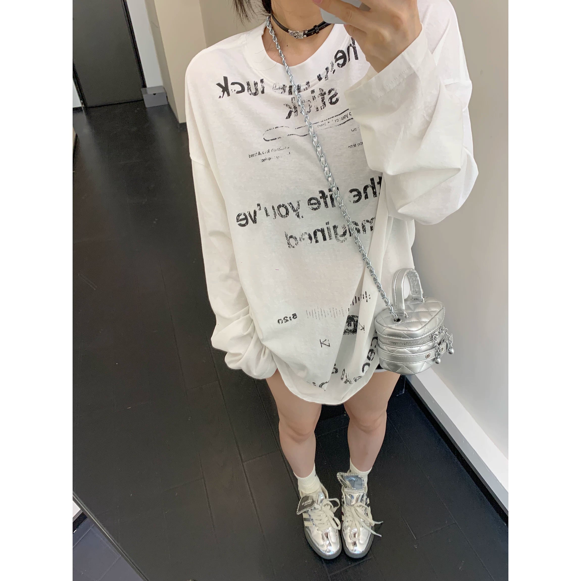 Static Echo Script Long Tee