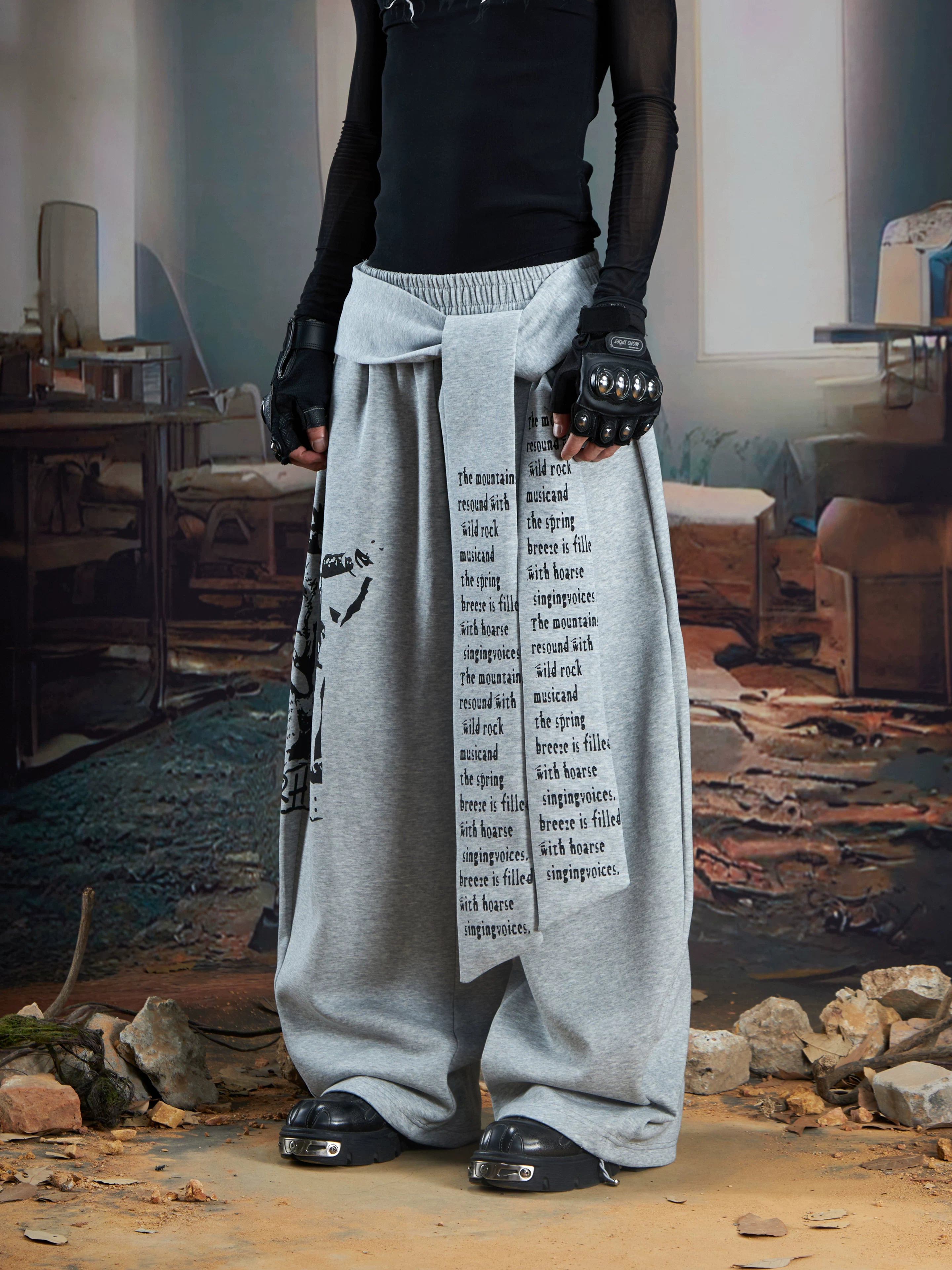 Manifest Verse Draped Panel Joggers