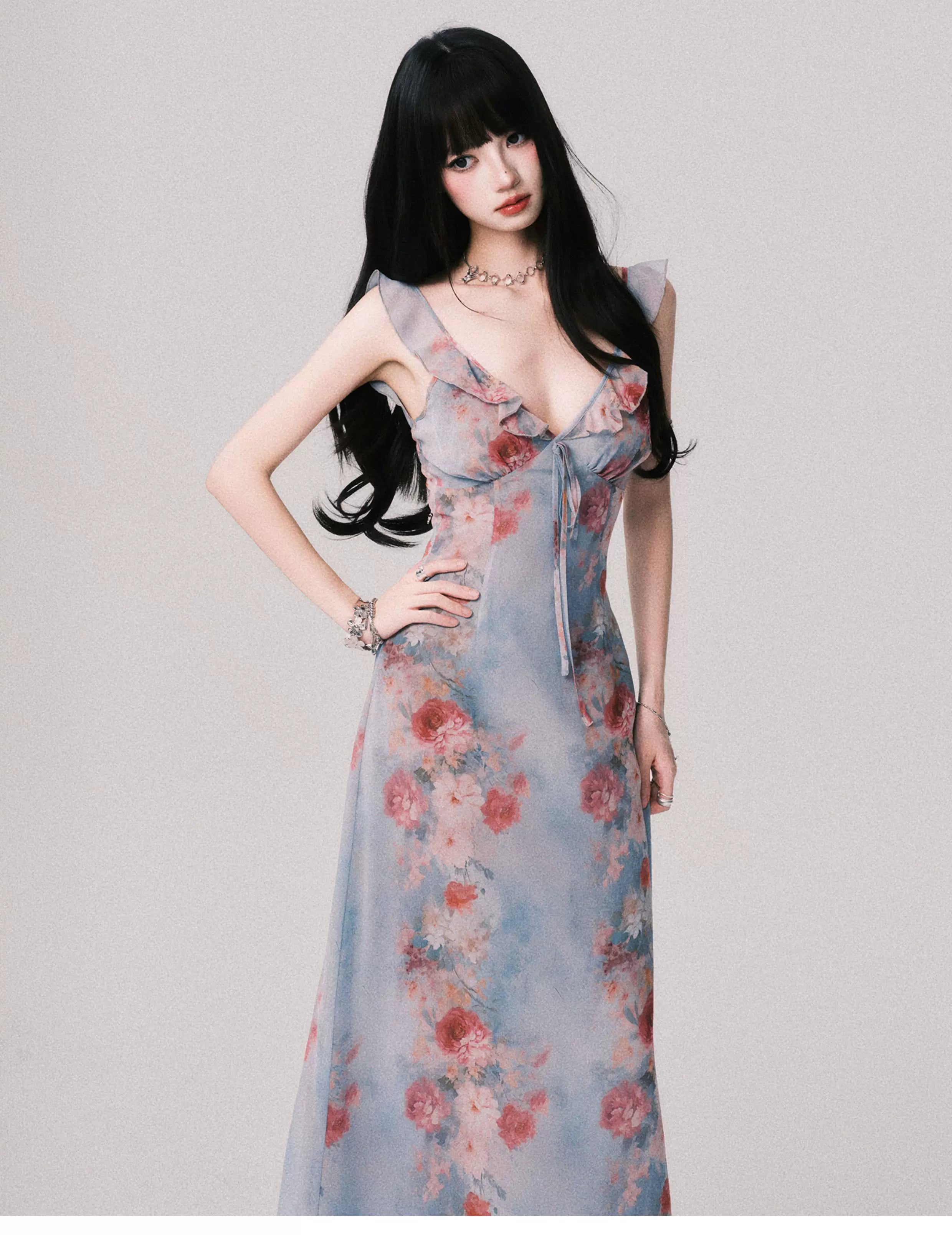 Cloud Petal Reverie Maxi Dress
