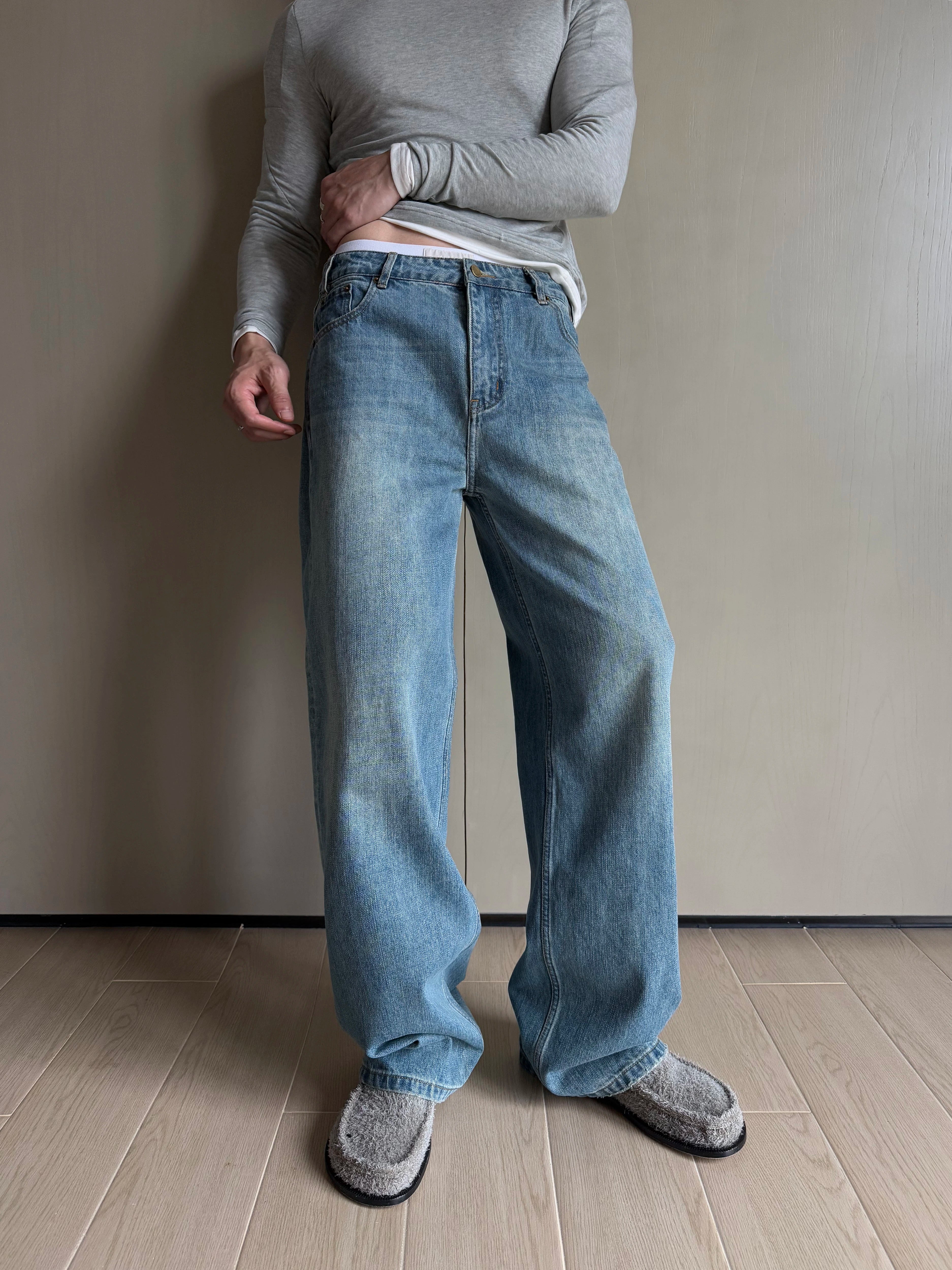 Vintage Wide Leg Baggy Denim Jeans
