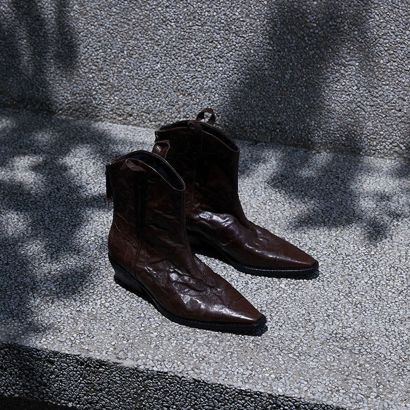 Patent Pointed-Toe Dress Shoes.