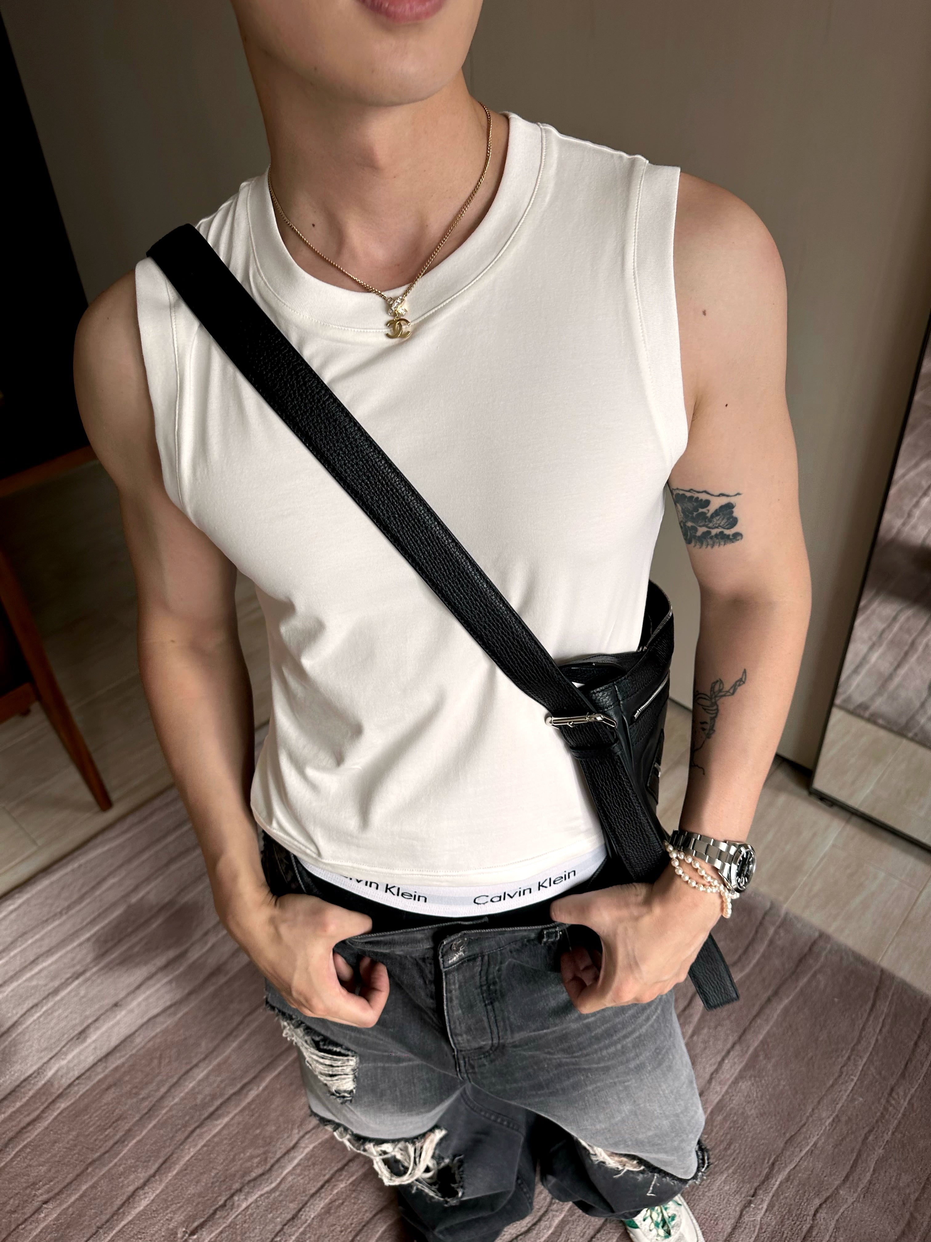 Classic White Cotton Tank Top Basic