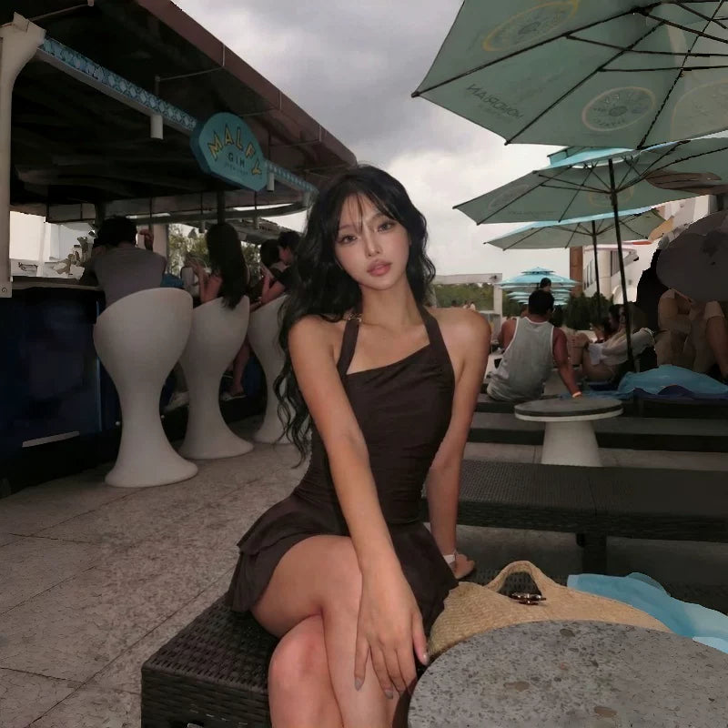 Cabana Halter Swim Dress