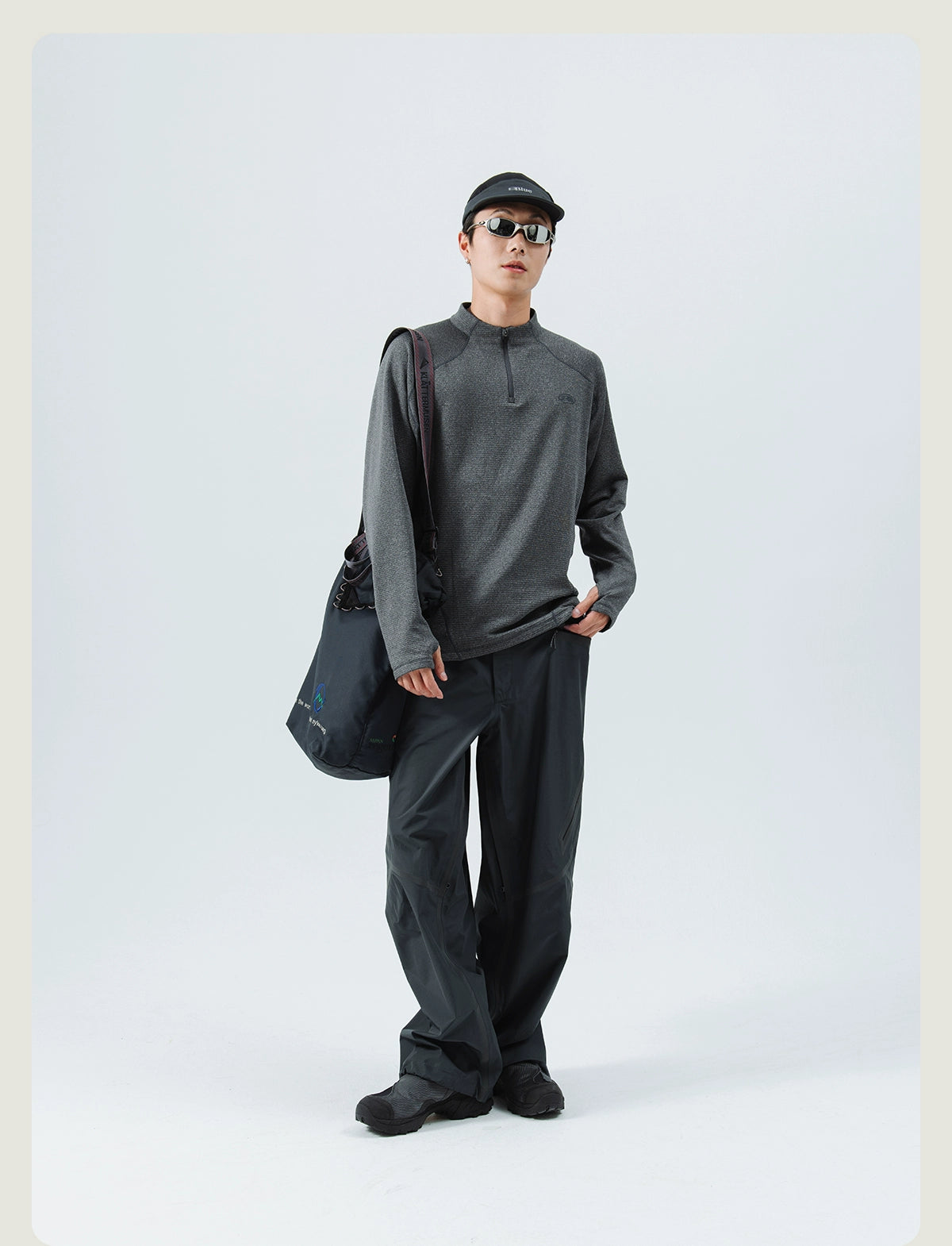Wool Thermal Stand-Collar T-shirt