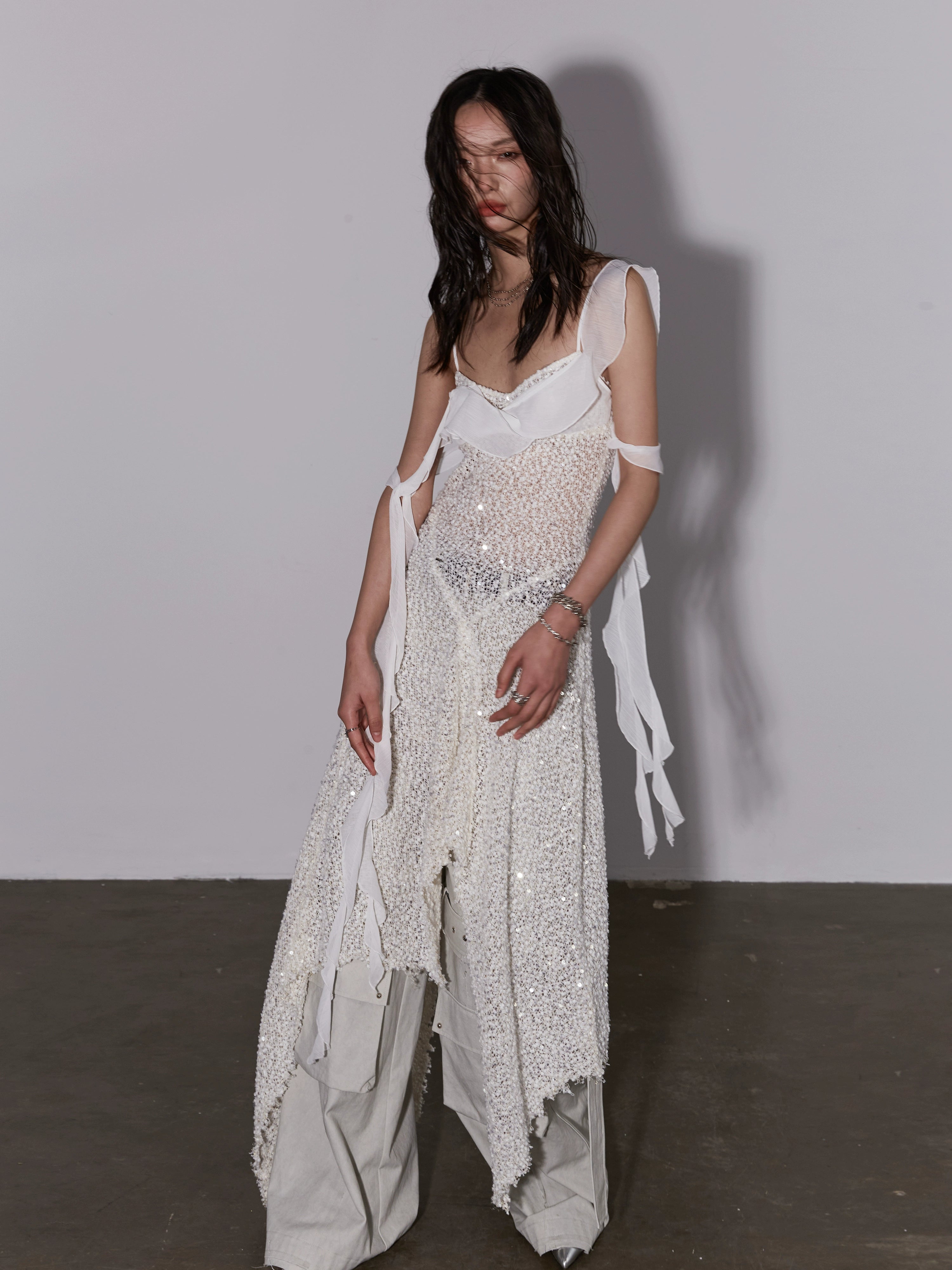 Sequin Mesh Layered Dress
