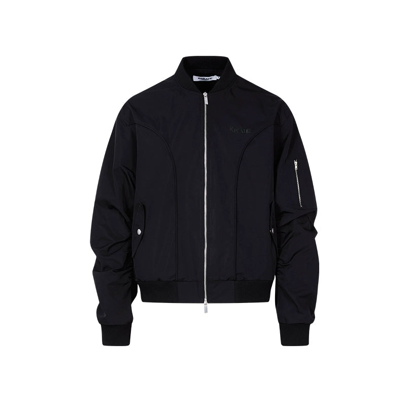 Trendy Ribbed Bomber Jackets