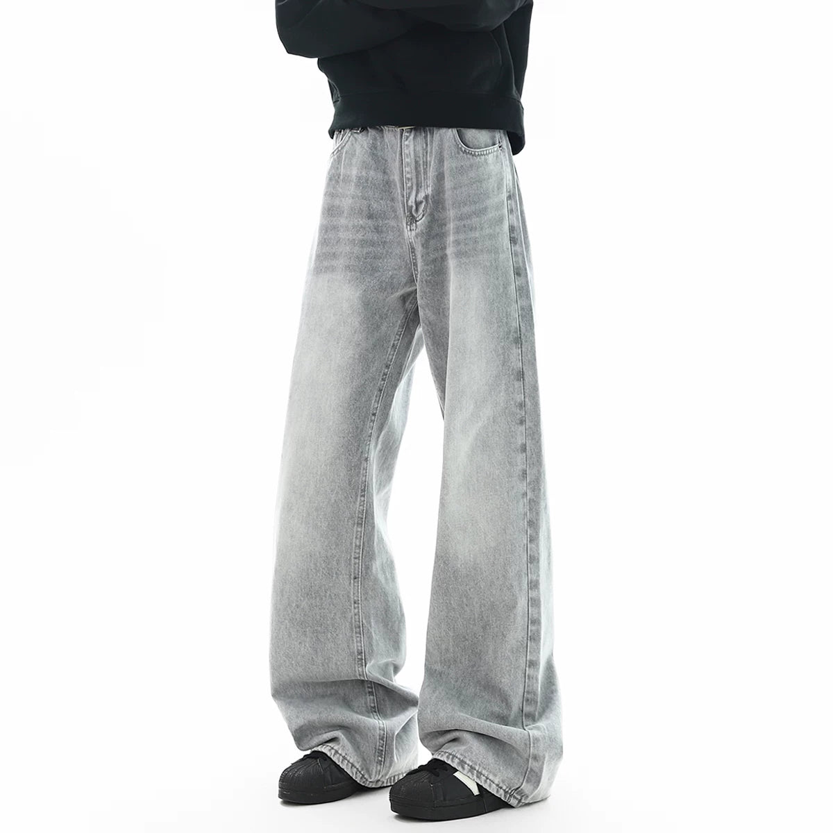 Fadewave Ultra‑Wide Vintage Jeans