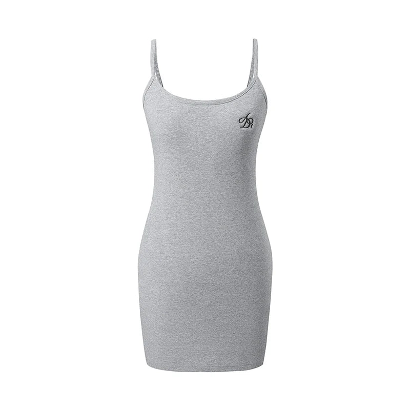 Fitted Spaghetti Strap Mini Dress - Soft Jersey Bodycon Tank Dress