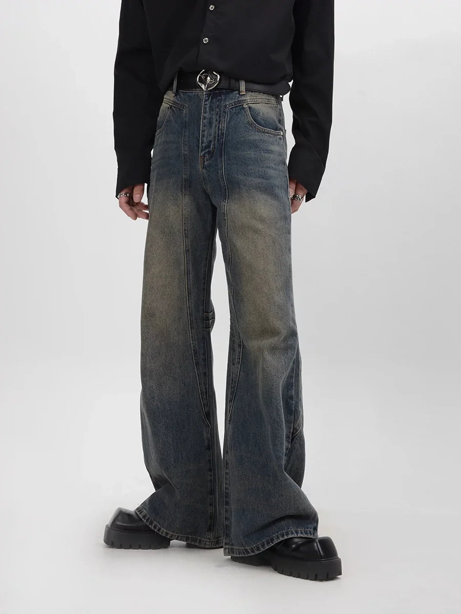 Washed Micro Flare Jeans