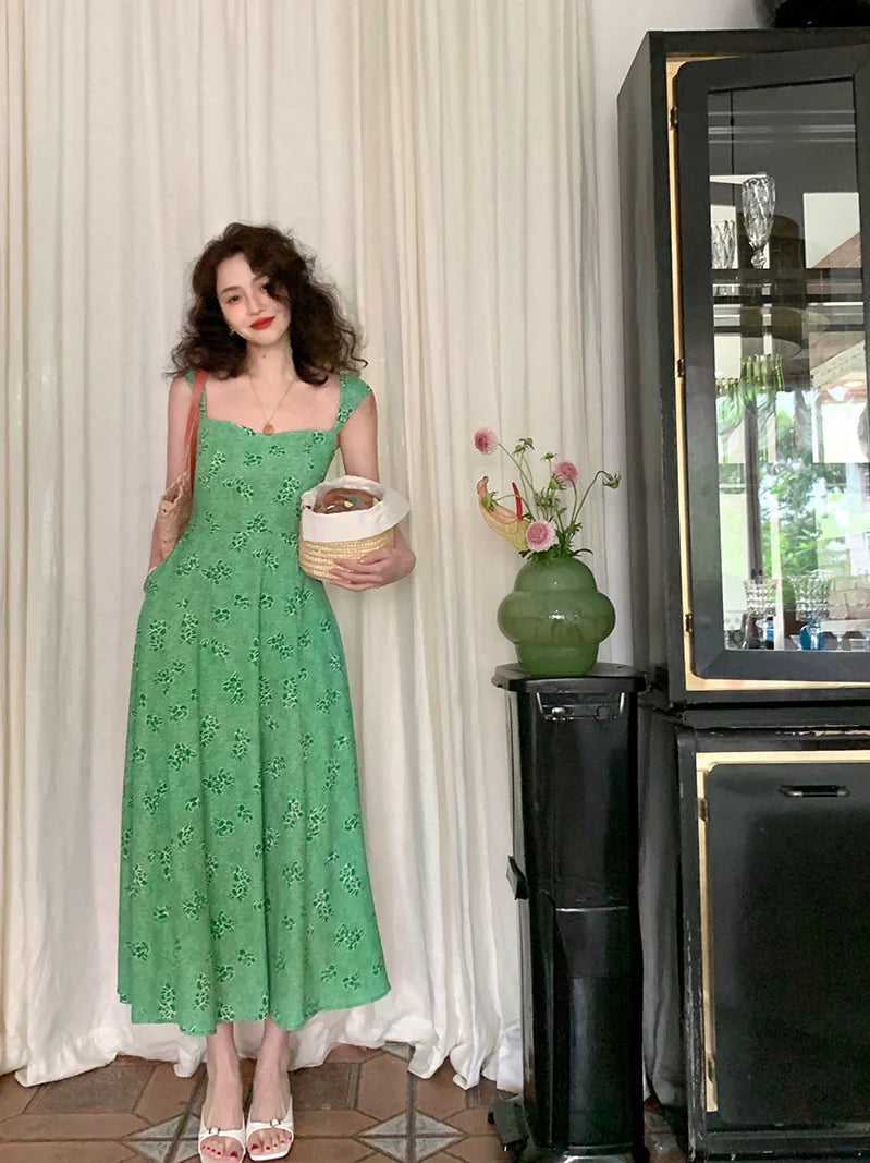 Floral Sleeveless Long Dress
