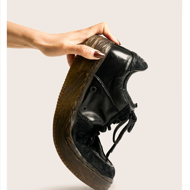 Vintage Leather Court Sneakers