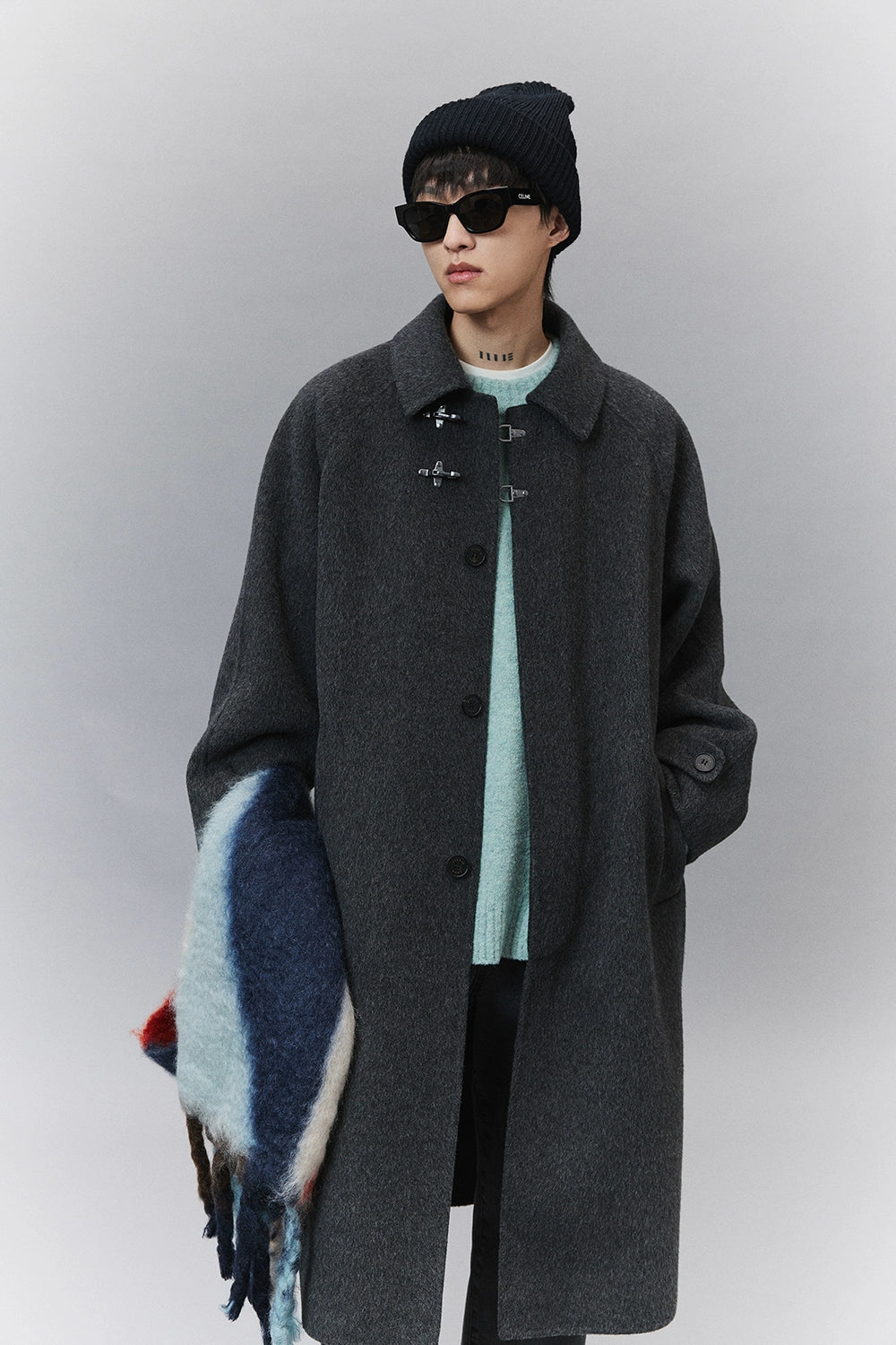 Wool Double-Faced Classic Balmacaan Coat