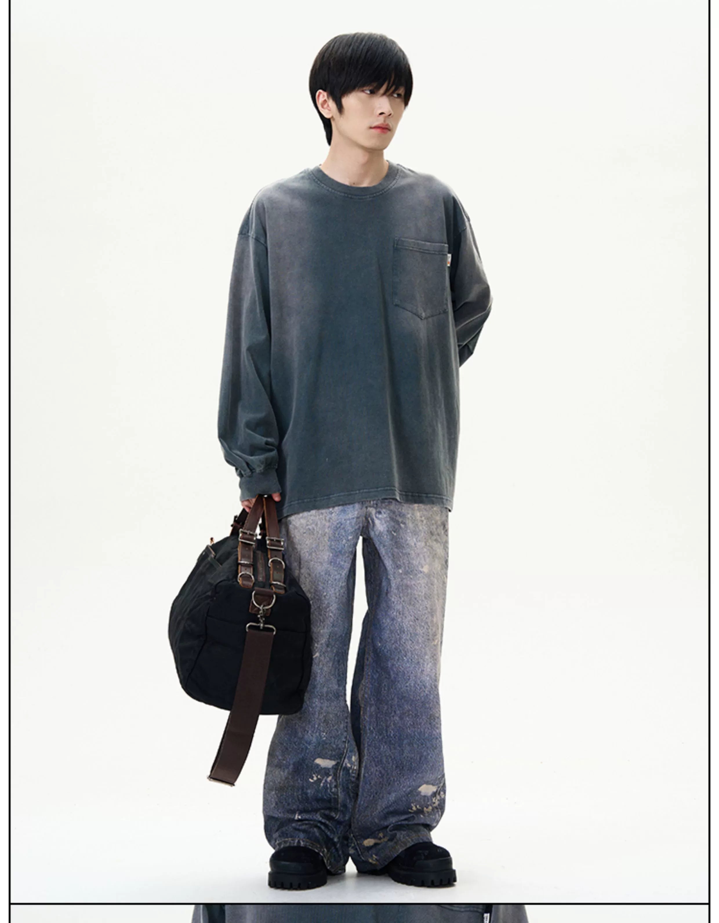 Indigo Splash Grunge Jeans