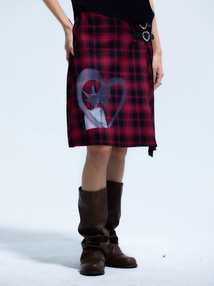 Punk-Inspired Plaid Skirt Tartan