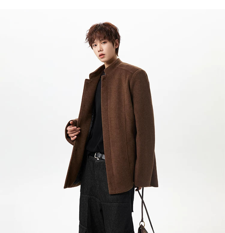 Stand-Collar Wool Jacket