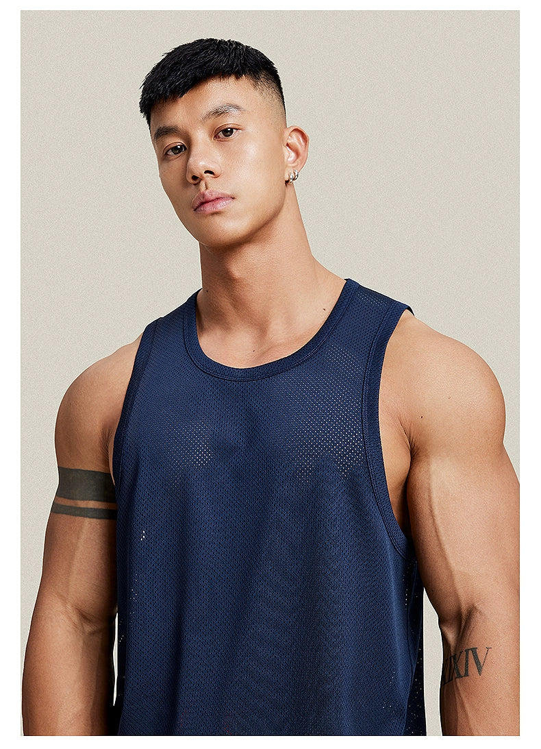 Vibrant Mesh Athletic Tank Top