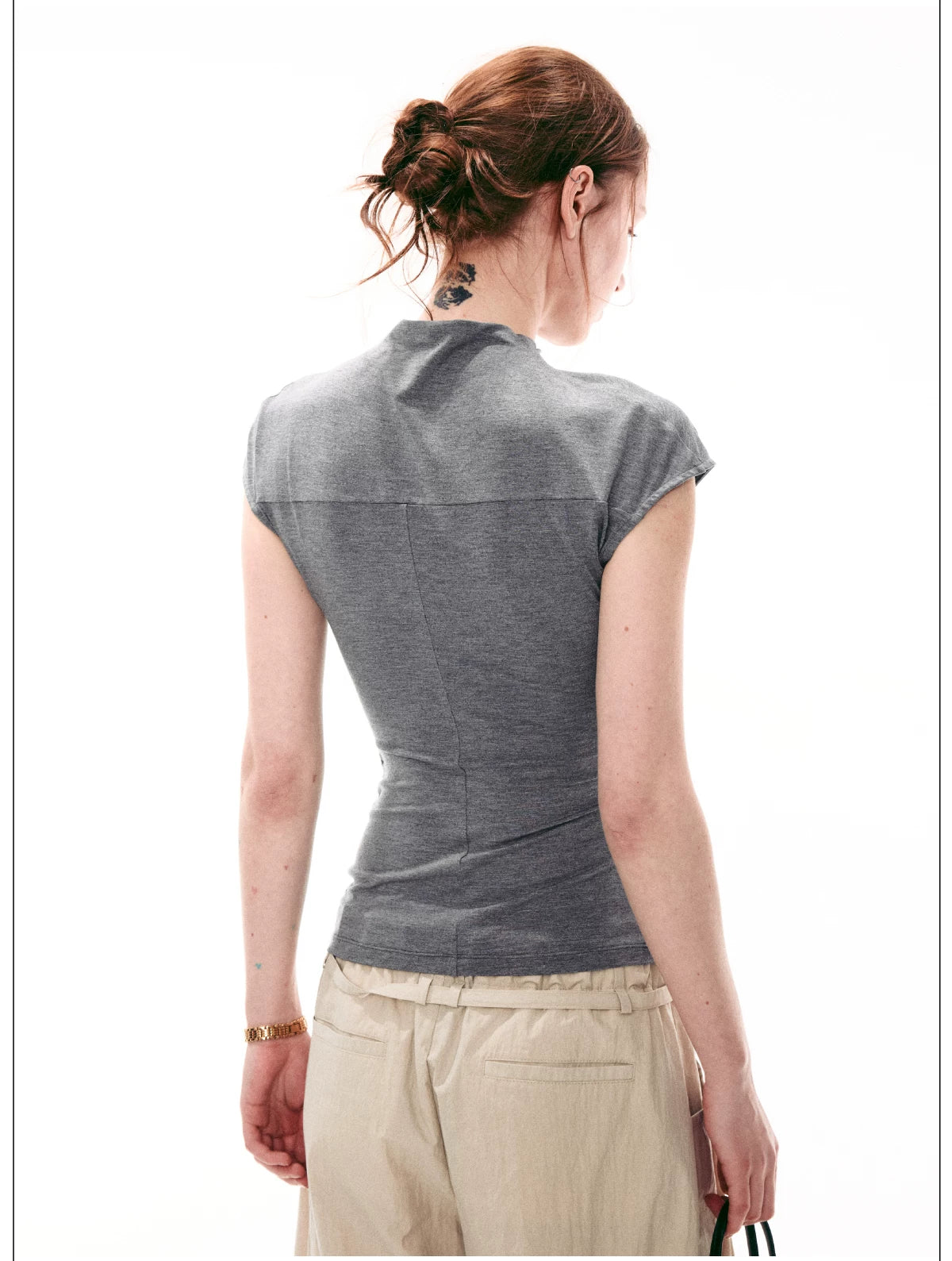 Draped Asymmetric Twist Top