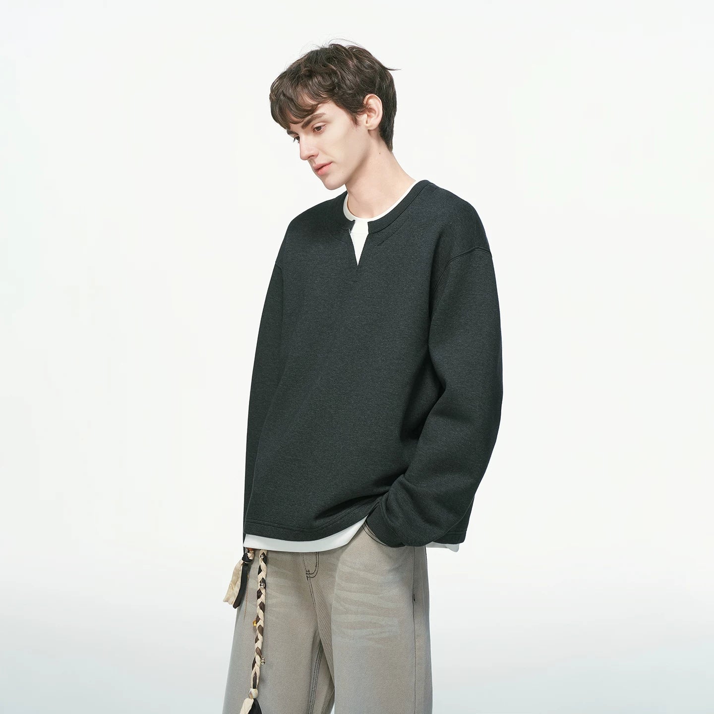 Softlane Layered Crew Sweatshirt