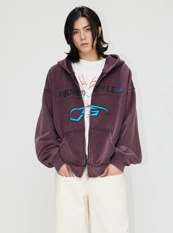 Men's American Vintage Distressed Hooded Jacket
