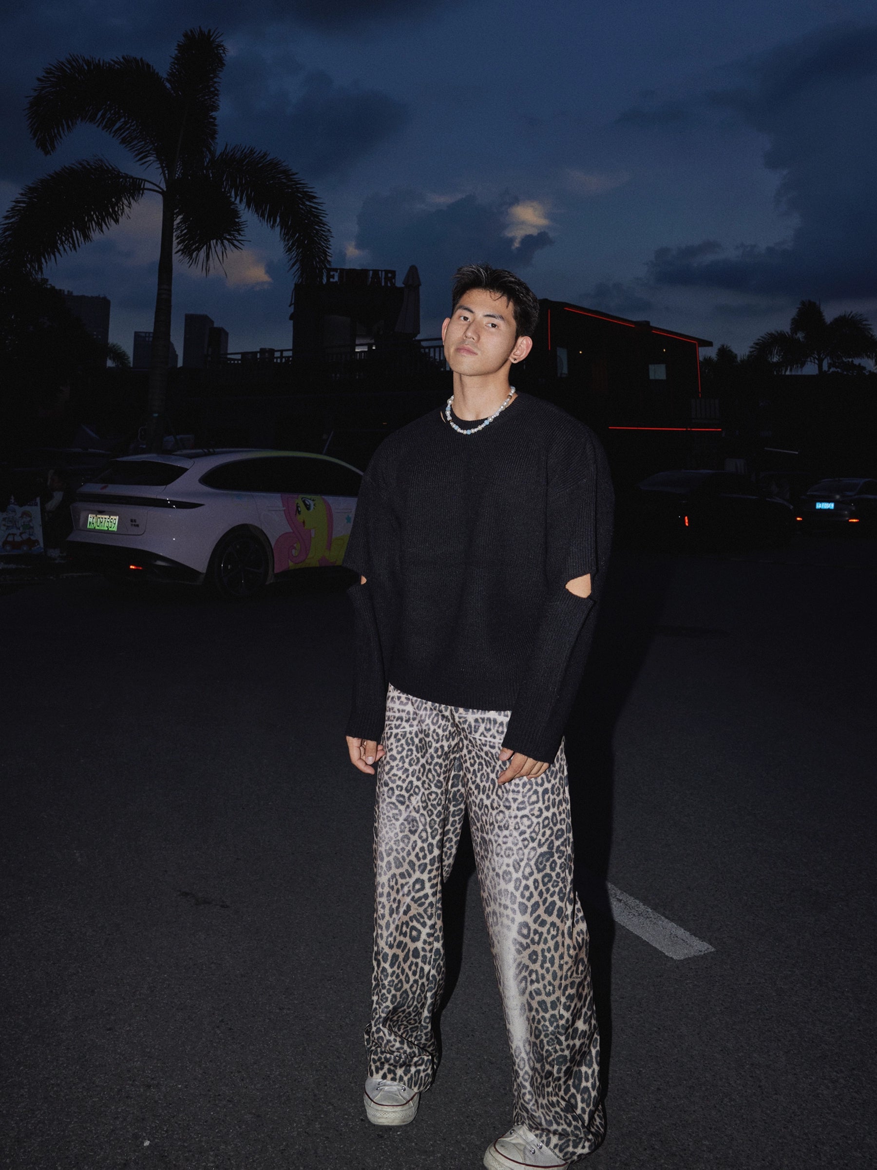 Relaxed Cutout Knit Sweater