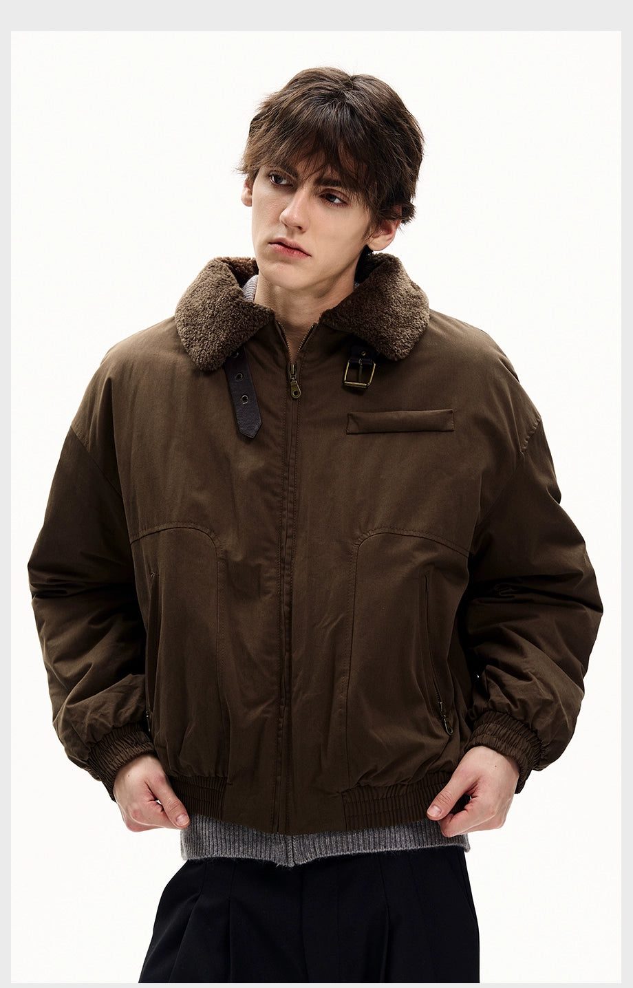 Timber Aviator Sherpa Collar Jacket