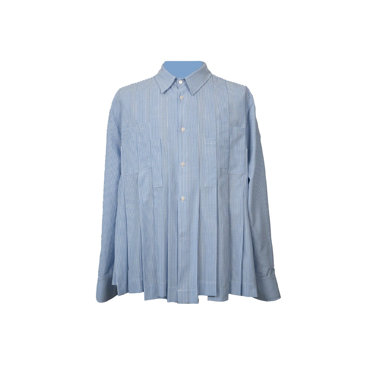 Skyline Drift Pleated Stripe Shirt