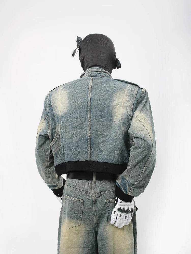 Aether Fade Cropped Denim Jacket