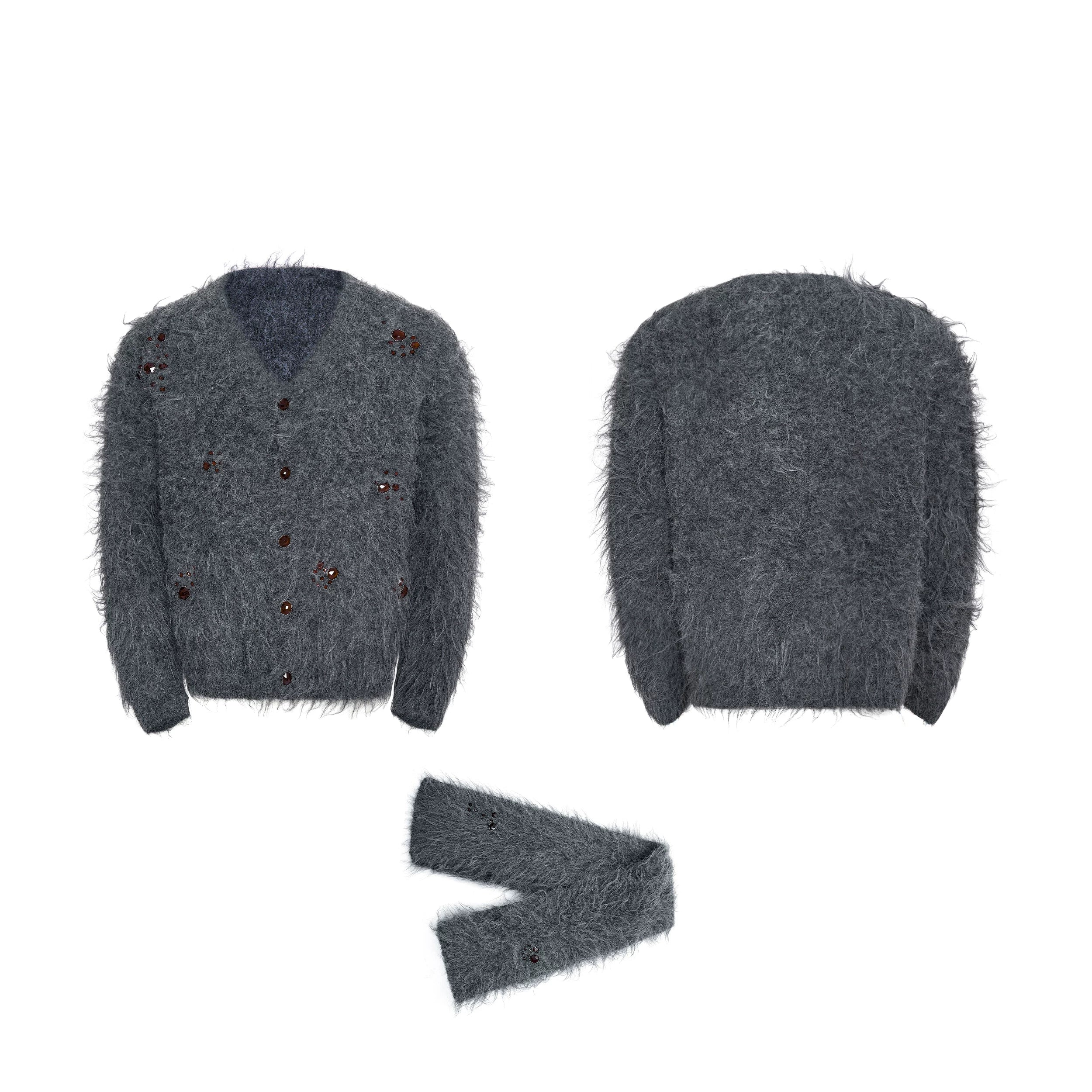 Blizzard Faux‑Fur Holiday Cardigan