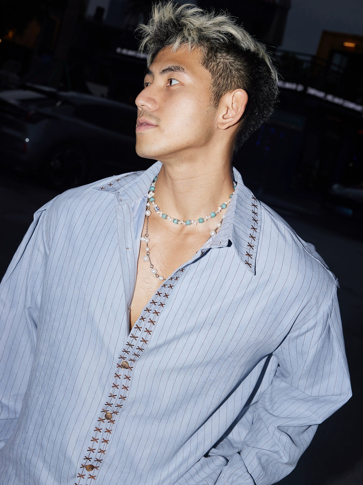 Ribbed Stitch Detail Shirt