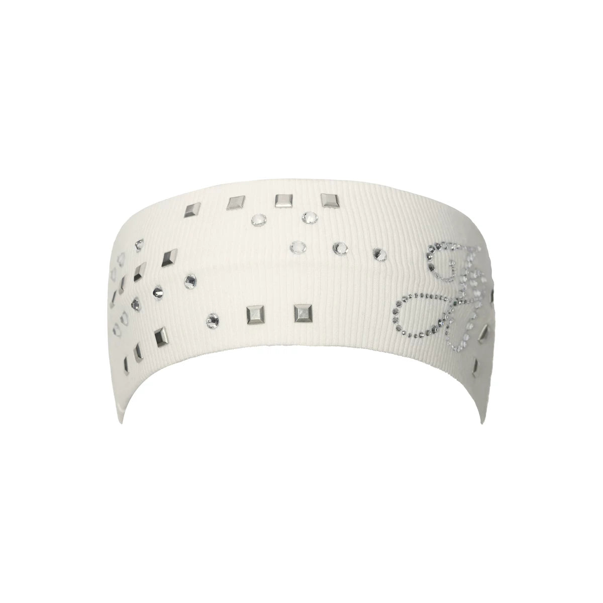Crystal Initial Studded Knit Headband