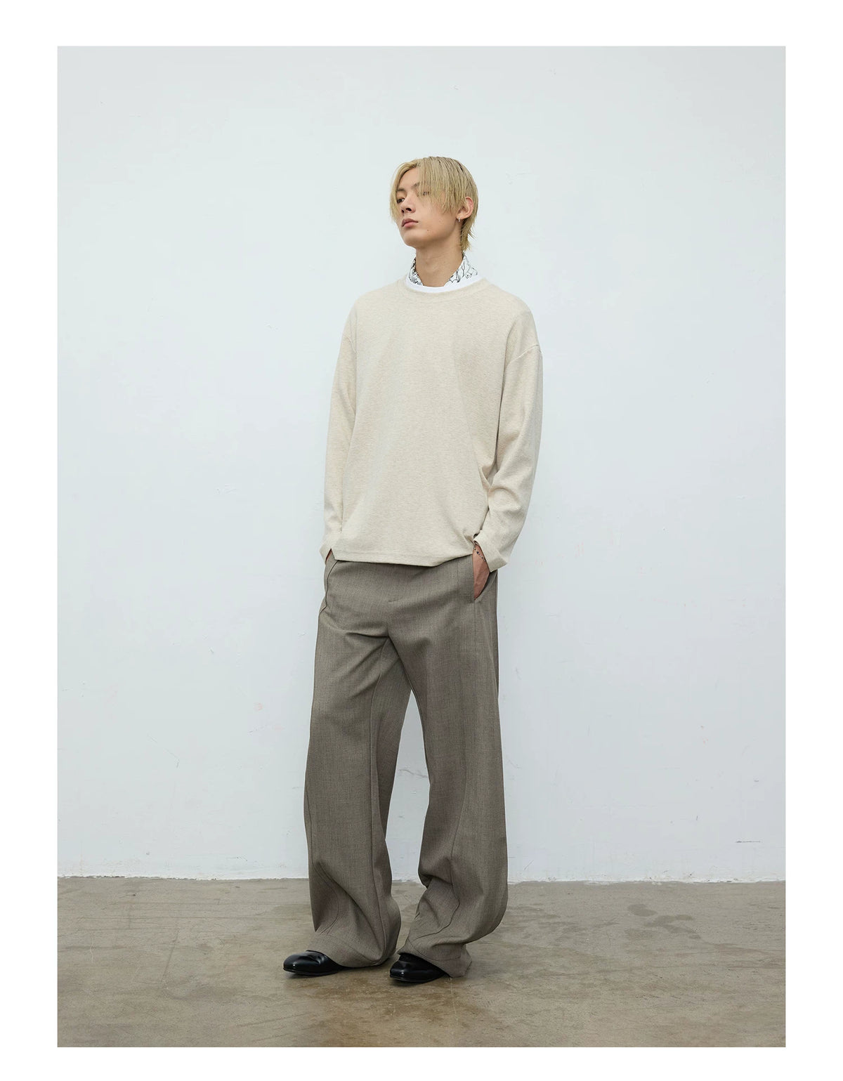 Dorian Pleated Wide-Leg Tailored Trousers
