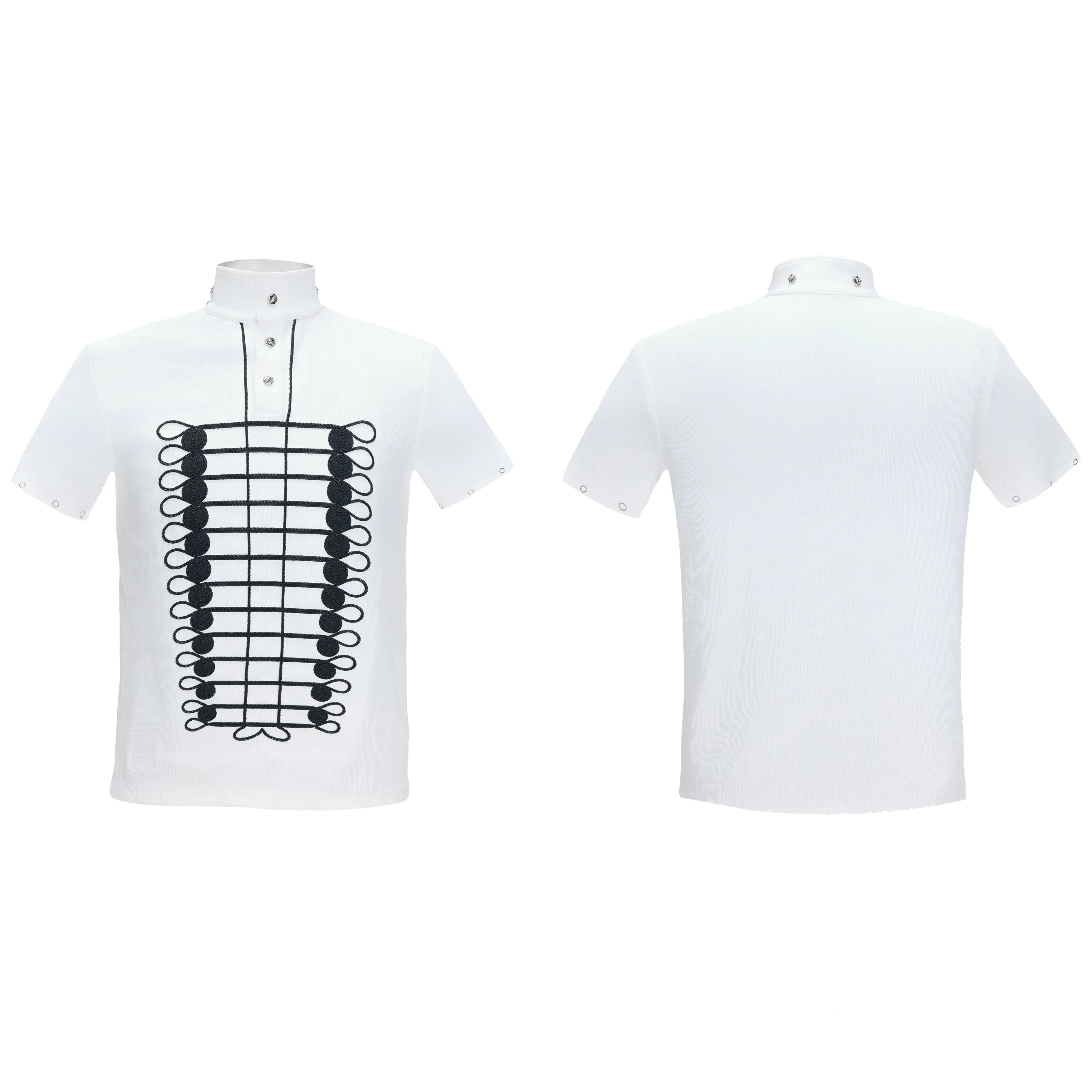 Military Embroidered Stand Collar Polo Shirt