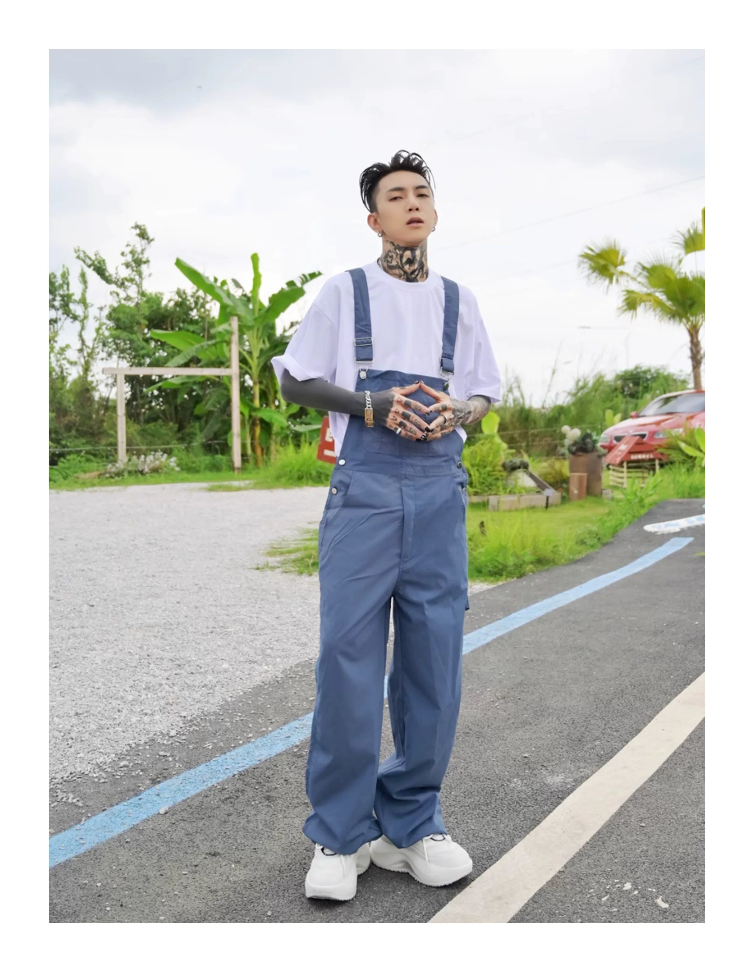 Skyline Workwear Wide‑Leg Overalls