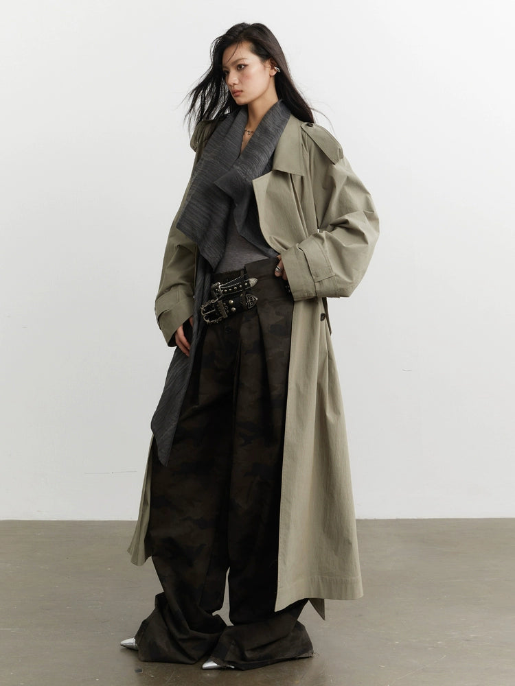 Shadowline Draped Oversized Trench Coat