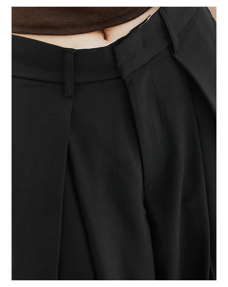 Dramatic Noir Wide-Leg Palazzo Pants