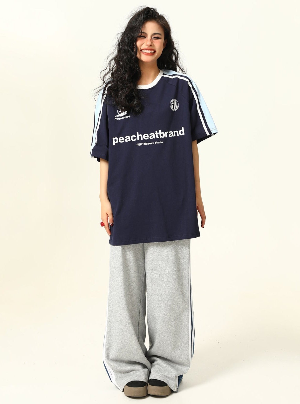 Oversized Athletic-Style T-shirt