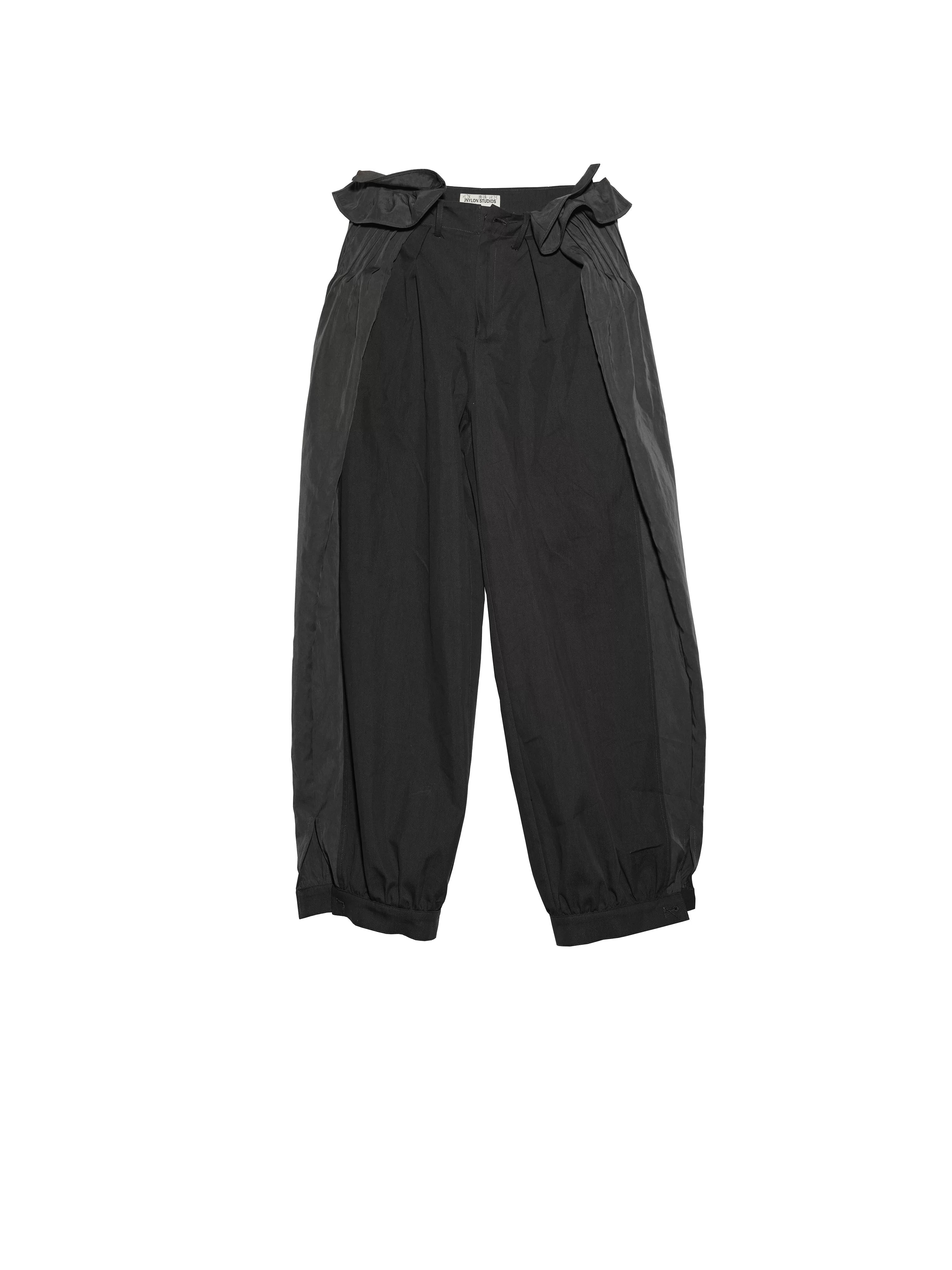 Noir Balloon Tie Waist Pants