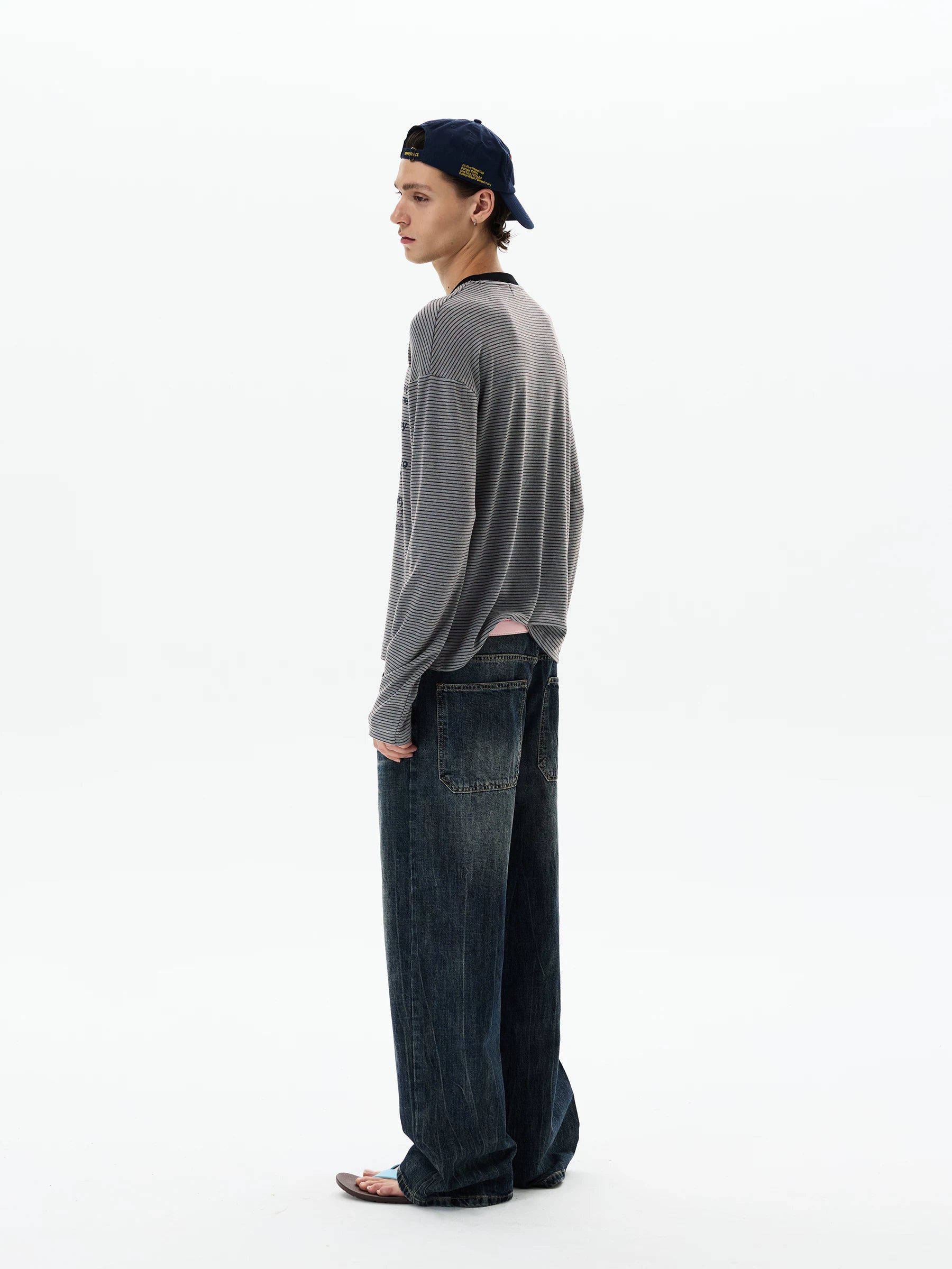 Mantra Stripe Script Longsleeve Tee