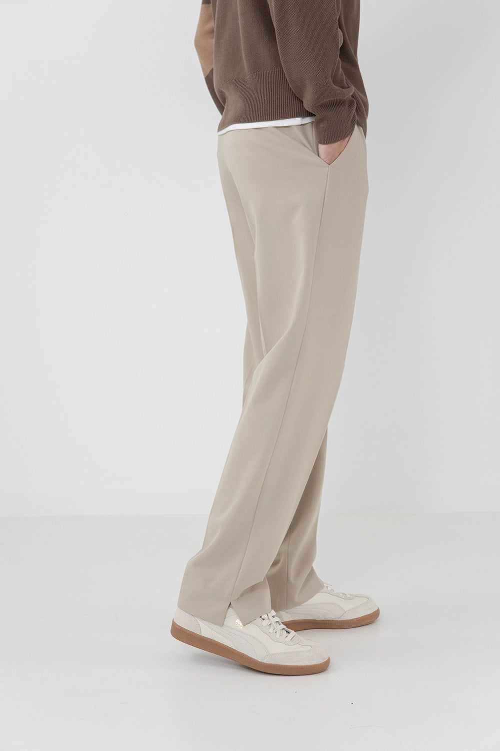 Split Hem Straight Pants