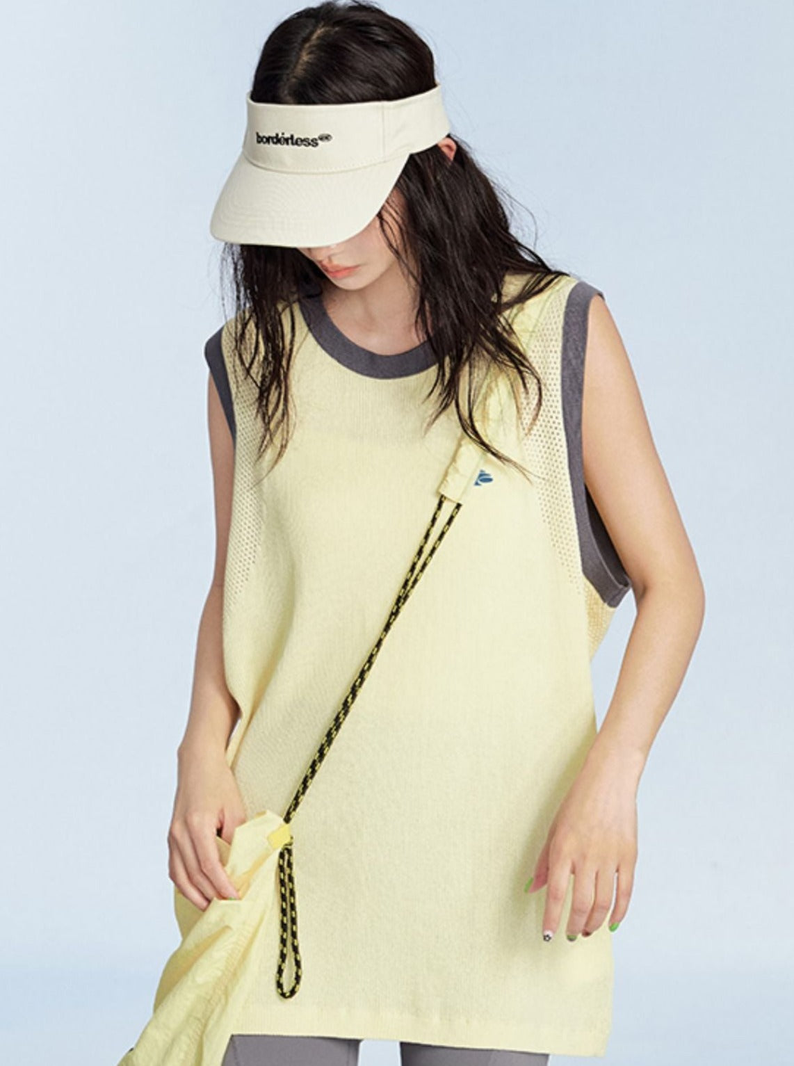 Sports Tank Top with Stitched Details - chiclara