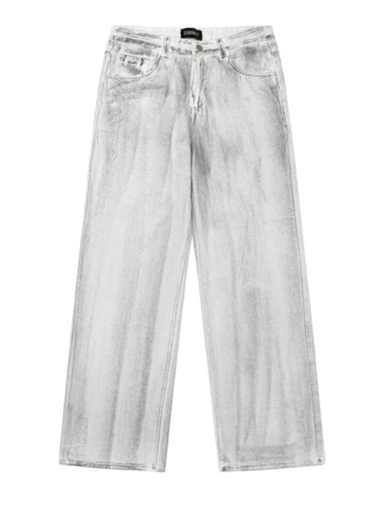 White Wide Leg Baggy Jeans