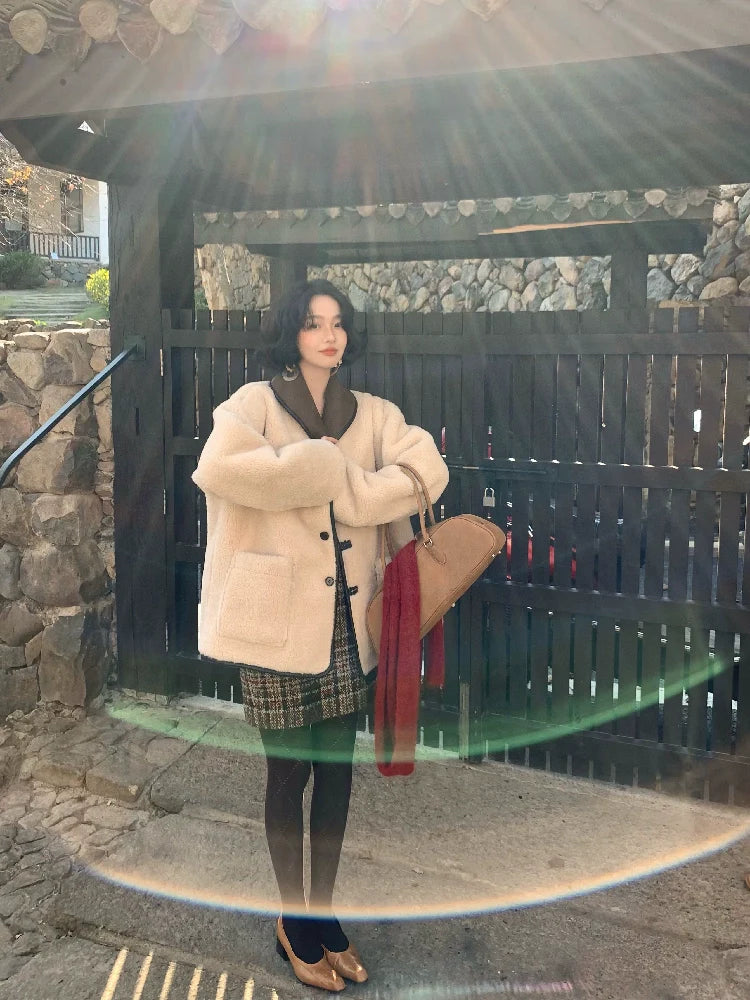 Oversized Fleece Button Jacket