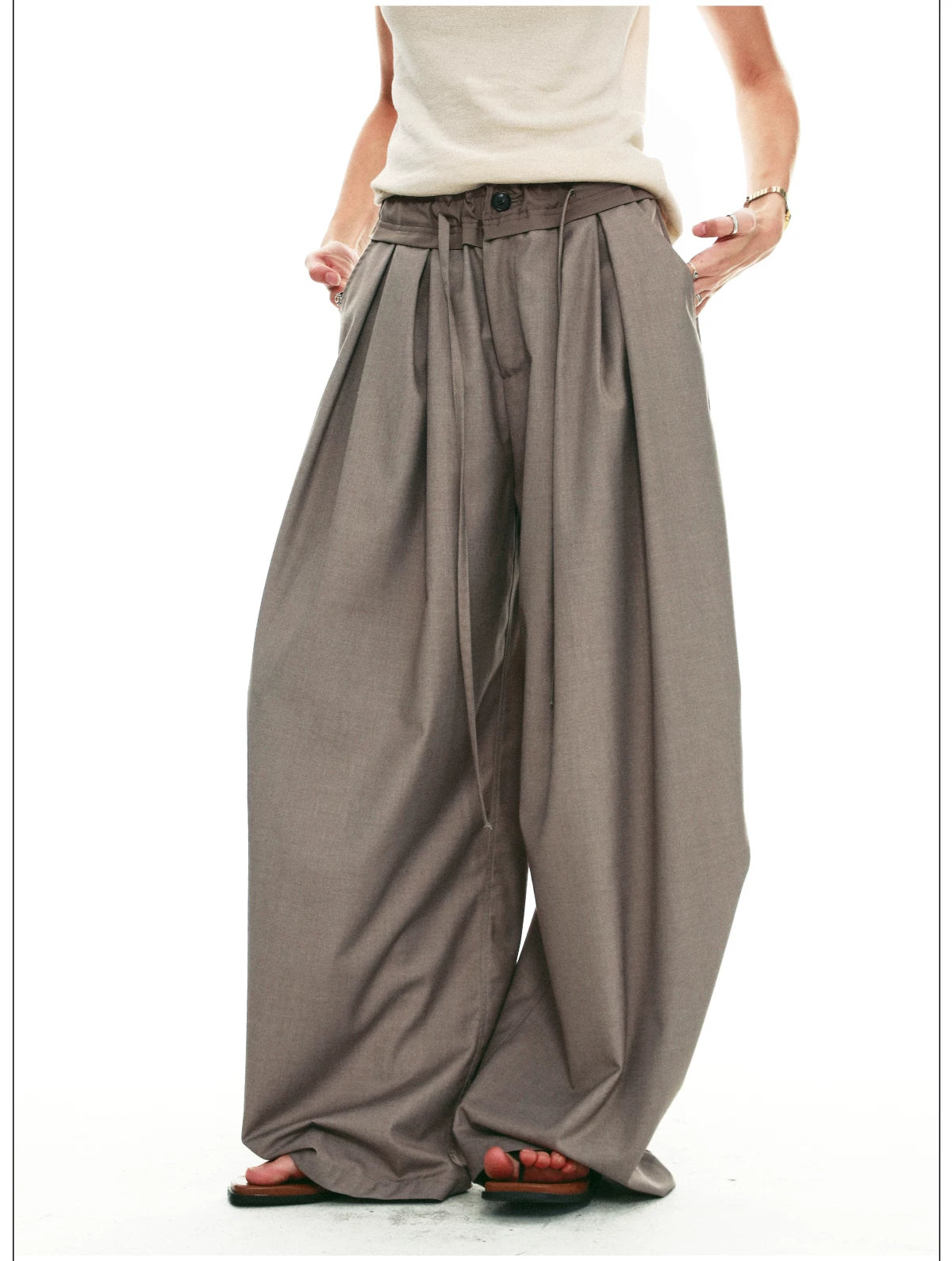 Drawstring Cocoon Balloon Trousers